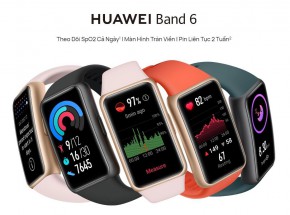 Vòng đeo tay thông minh HUAWEI Band 6 chính thức ra mắt tại Việt Nam: Theo dõi SpO2 cả ngày, màn hìn